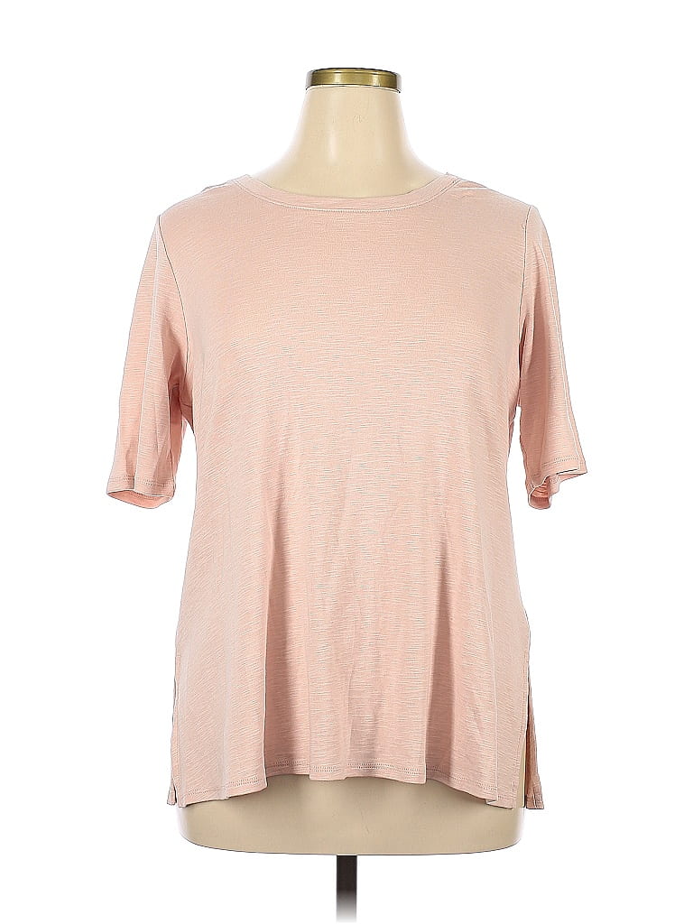 J.Jill 100% Cotton Pink Short Sleeve T-Shirt Size XL - 62% off