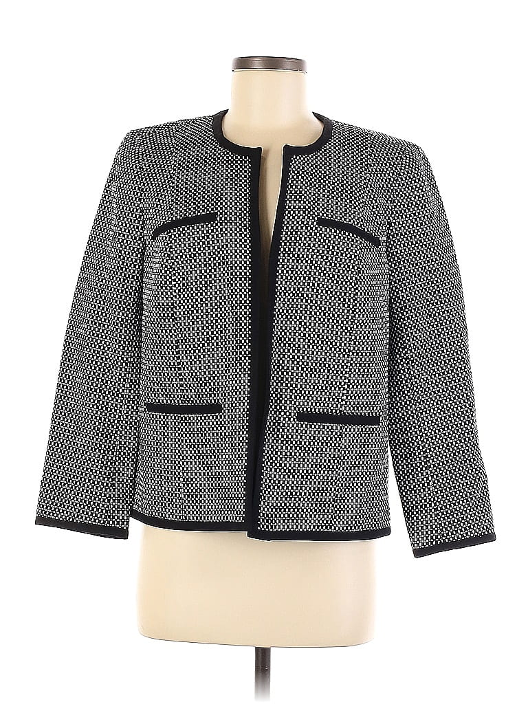 Talbots 100% Cotton Black Gray Jacket Size 8 - 75% off | thredUP