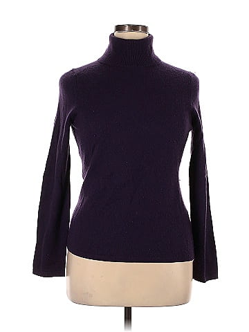 Vertical Design 100 Cashmere Color Block Solid Purple Cashmere