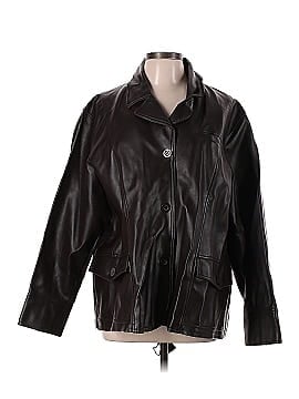 Star Faux Leather Jacket (view 1)