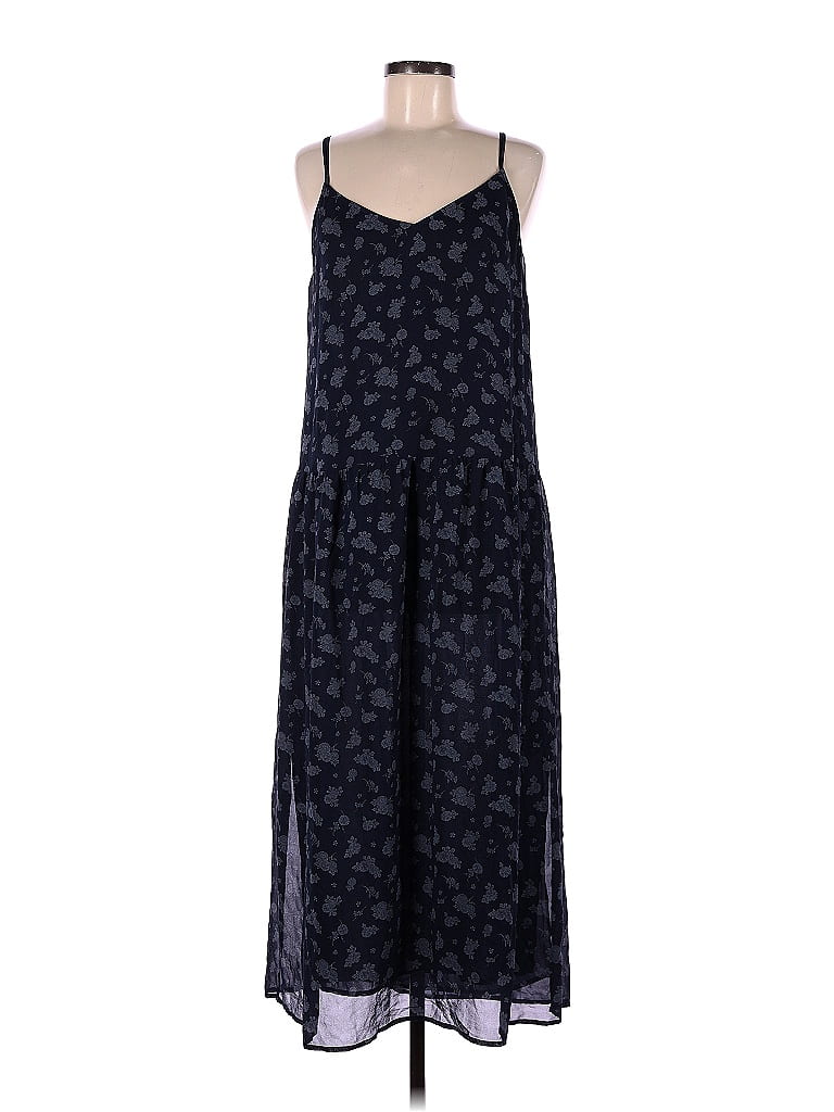 Vince. 100% Silk Floral Navy Blue Casual Dress Size M - 78% off | thredUP