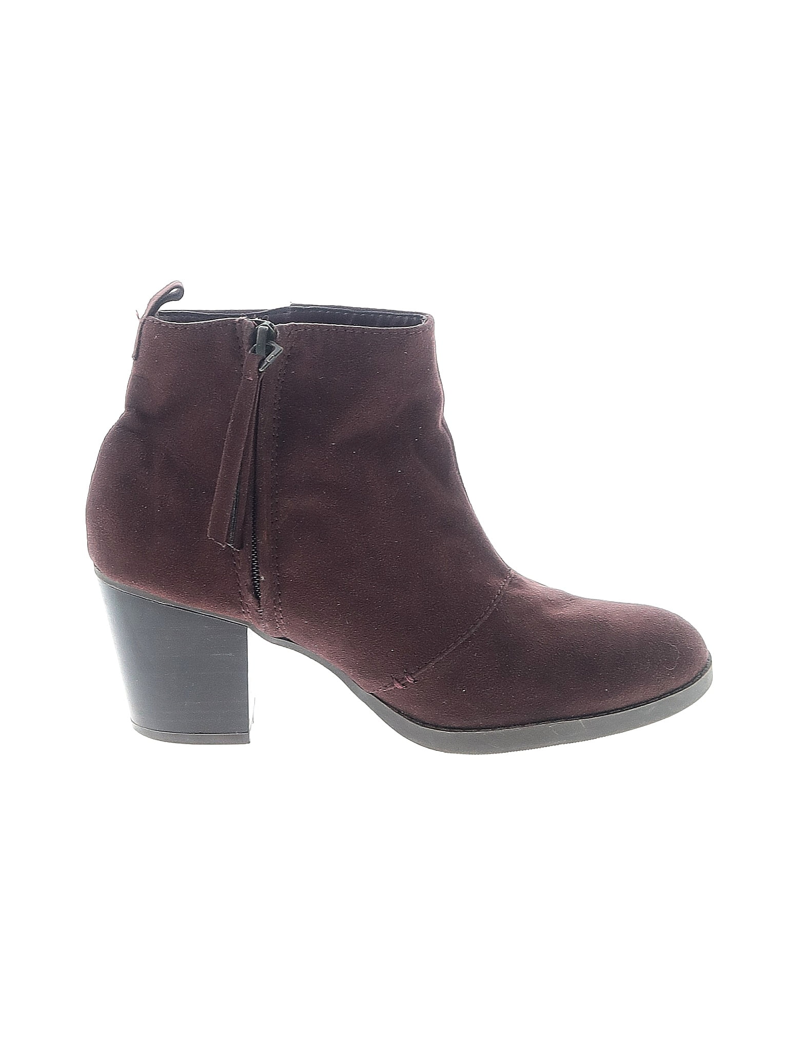Old Navy Solid Brown Burgundy Ankle Boots Size 8 45 off thredUP