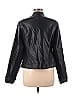 Apt. 9 100% Rayon Black Faux Leather Jacket Size M - photo 2