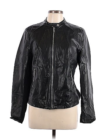 Kenneth cole reaction outlet faux leather jacket