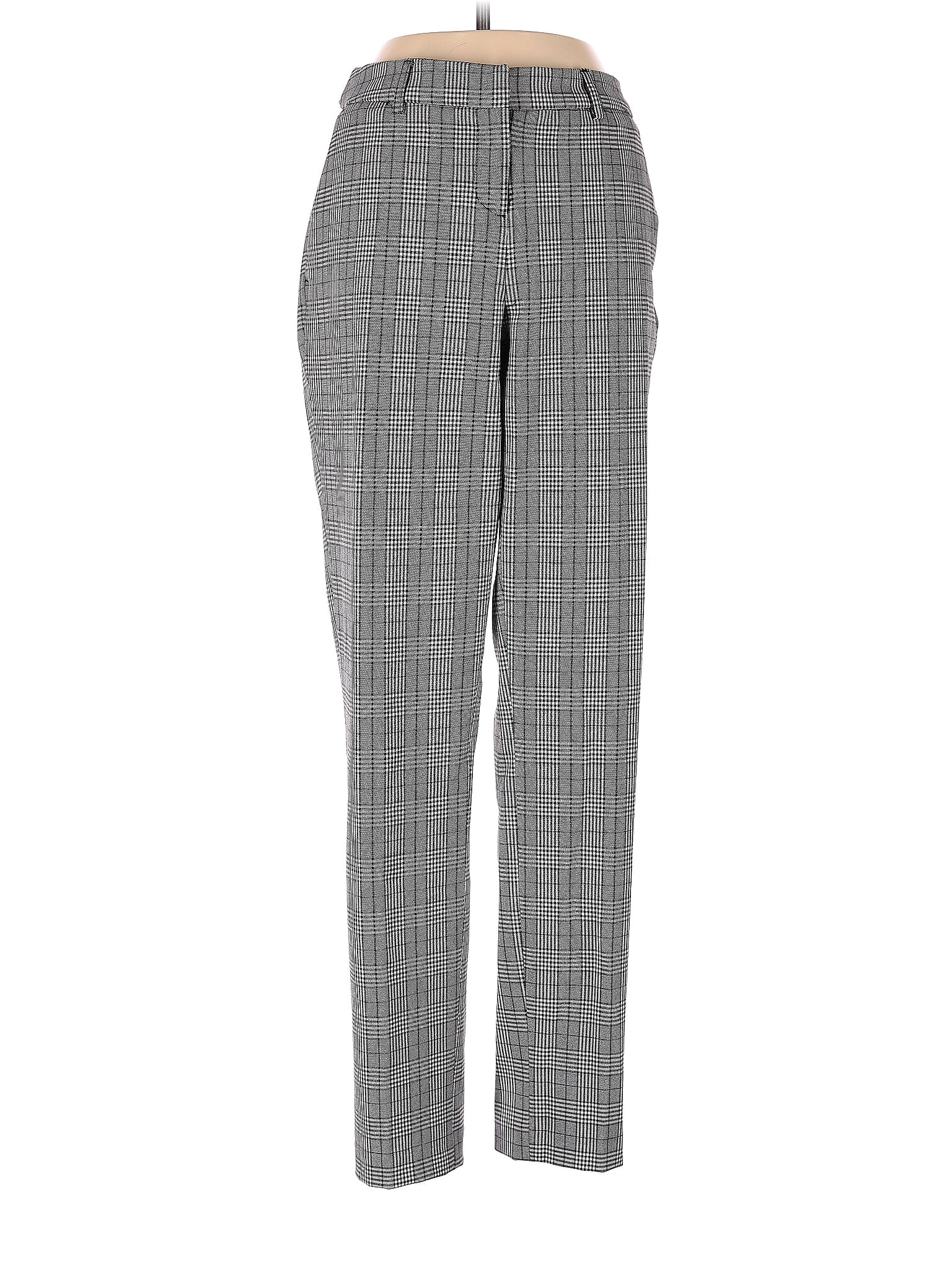 Adrienne Vittadini Plaid Multi Color Gray Dress Pants Size 10 - 82