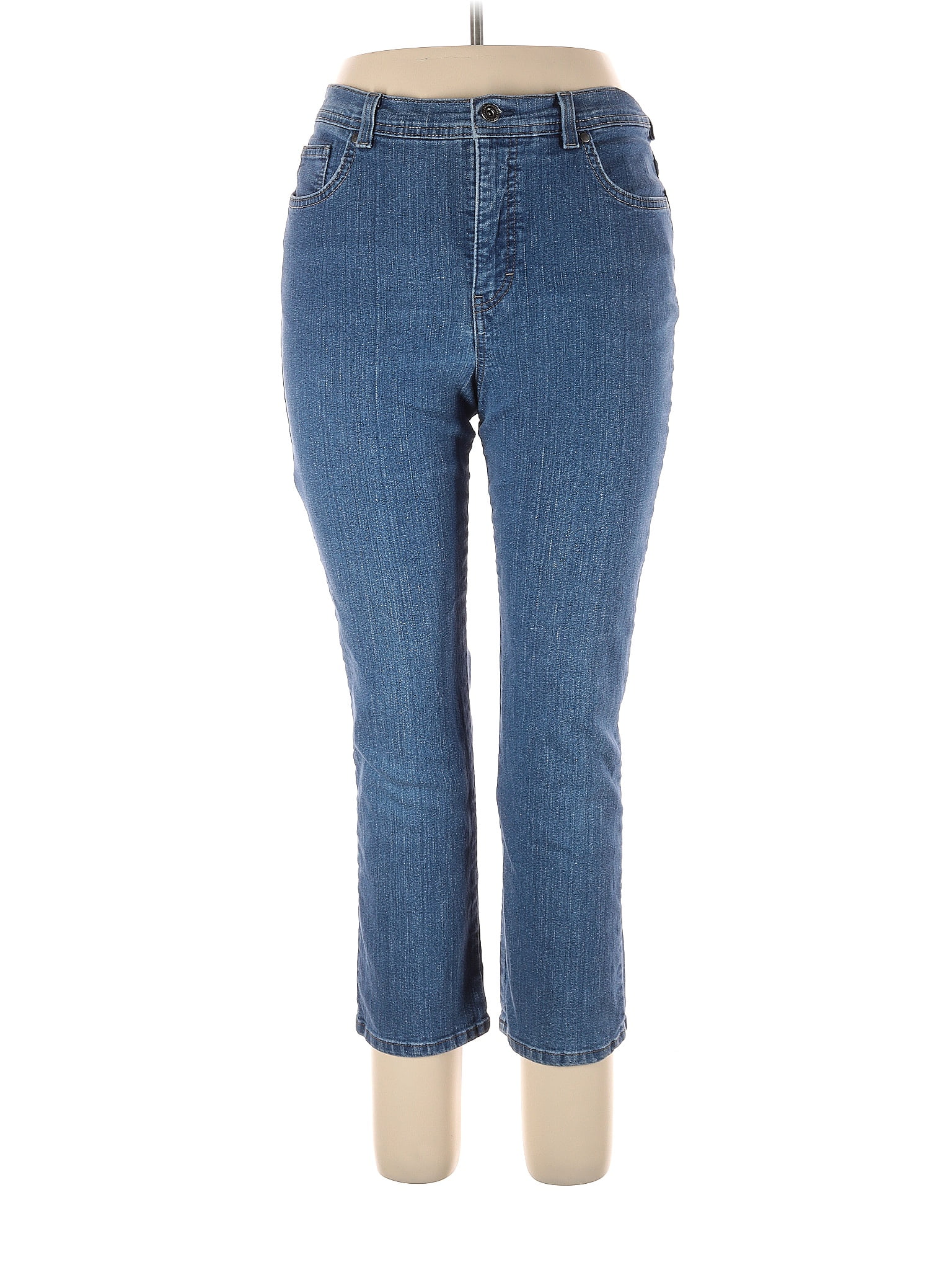 Charter Club Solid Blue Jeans Size 14 (Petite) - 67% off | ThredUp