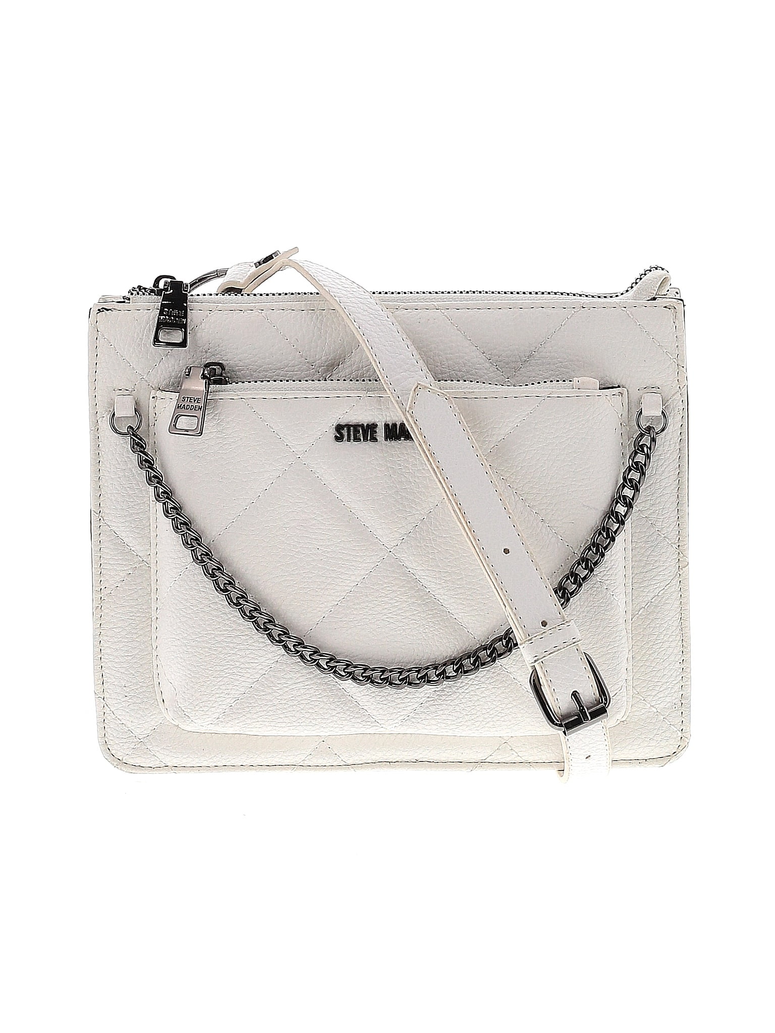 Steve Madden Solid Gray White Crossbody Bag One Size 25 off thredUP