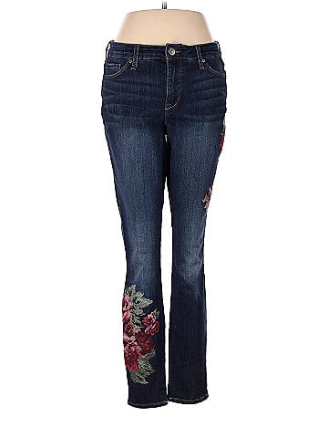 Nine West Solid Blue Jeans Size 8 - 66% off