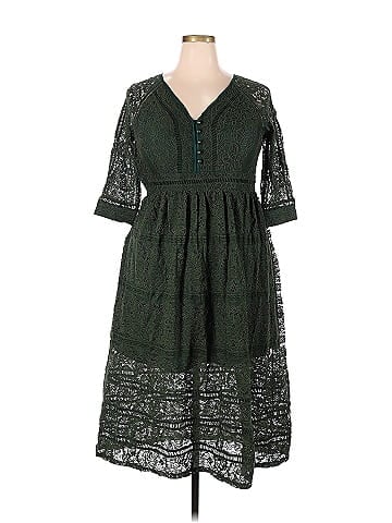 Metisu green lace sales dress