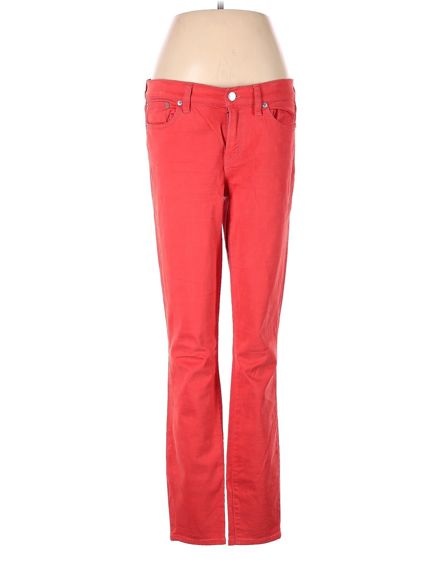 J.Crew Solid Red Jeans 29 Waist (Tall) - 81% off