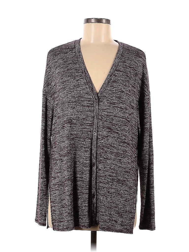 Simply Vera Vera Wang 100 Rayon Marled Purple Long Sleeve Top Size M