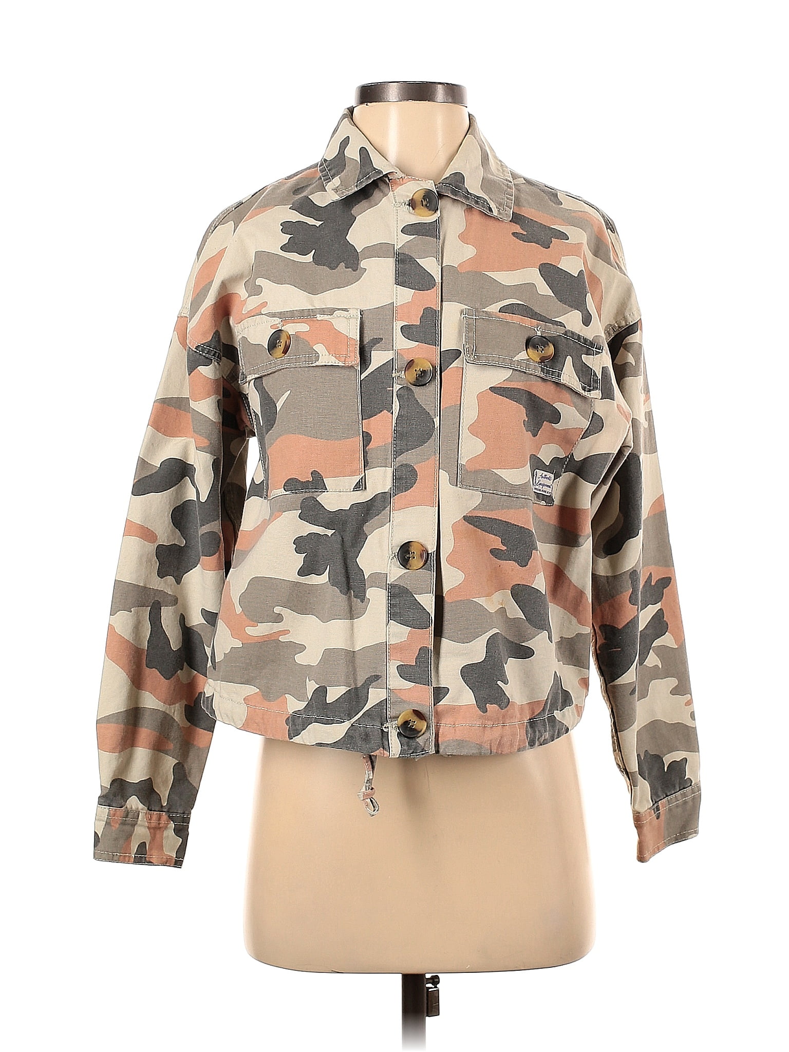 Topshop cropped camo outlet jacket