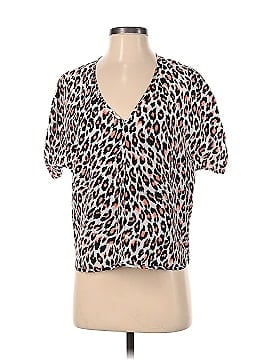 Milly Short Sleeve Silk Top (view 1)