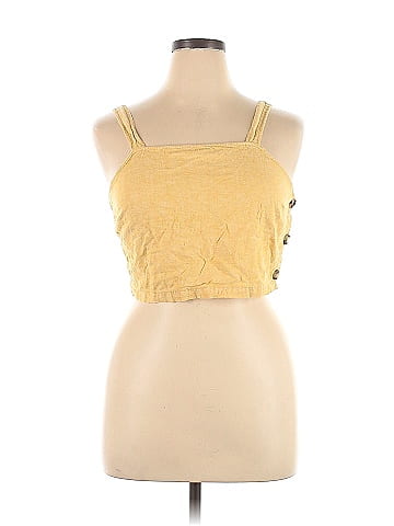 Marine Layer Yellow Sleeveless Blouse Size XL - 68% off