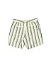 Lauren by Ralph Lauren Stripes Jacquard Fair Isle Chevron-herringbone Ivory Striped Linen Twill Shorts Size 4 - photo 2