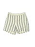 Lauren by Ralph Lauren Stripes Jacquard Fair Isle Chevron-herringbone Ivory Striped Linen Twill Shorts Size 4 - photo 1