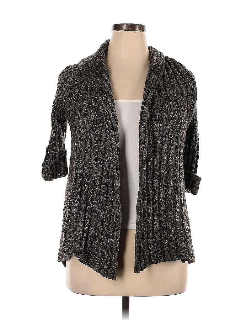 BCBGMAXAZRIA Color Block Gray Cardigan Size XL - 82% off | thredUP