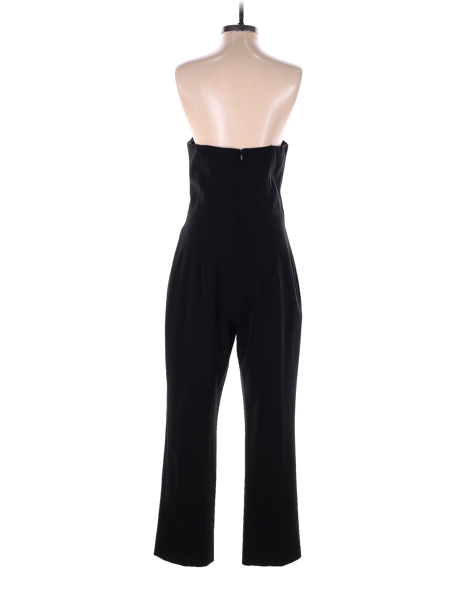 Aidan by Aidan Mattox Solid Black Tuxedo Jumpsuit Size 6 73 off