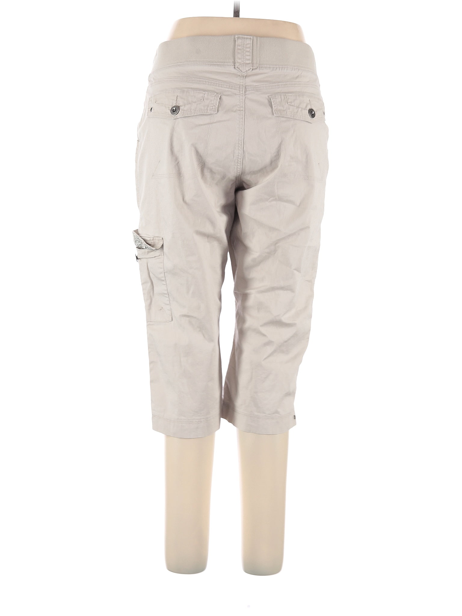 Lee Solid Gray Cargo Pants Size 14 (Petite) - 61% off