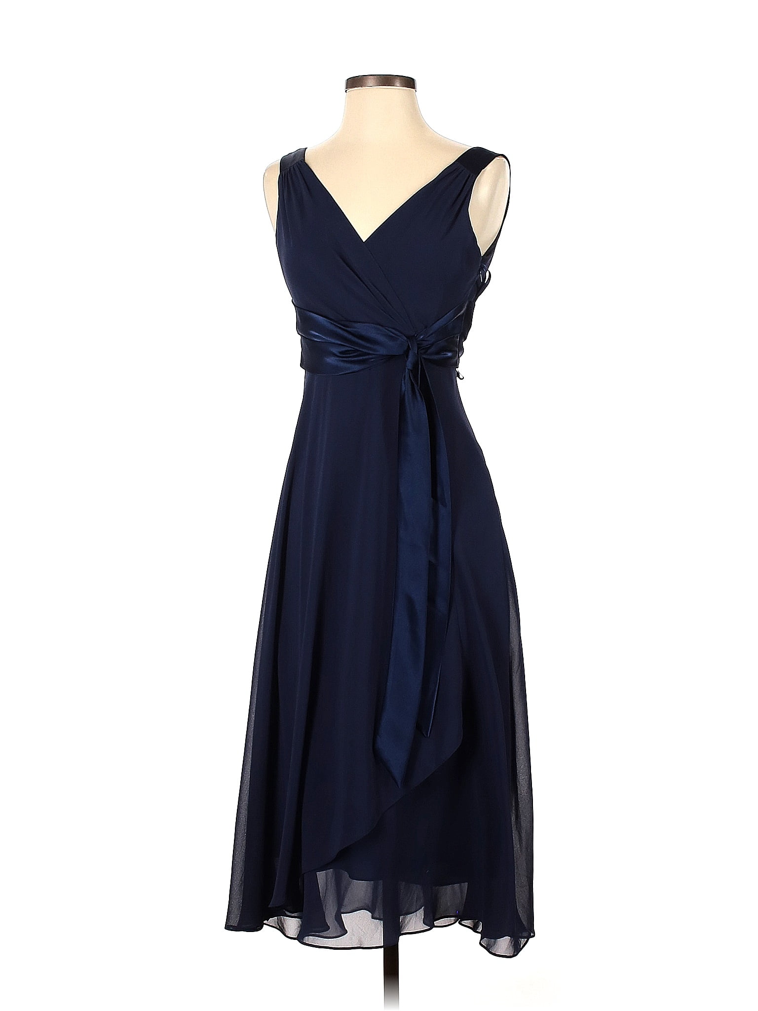 Evan Picone 100 Polyester Solid Navy Blue Cocktail Dress Size 4 71