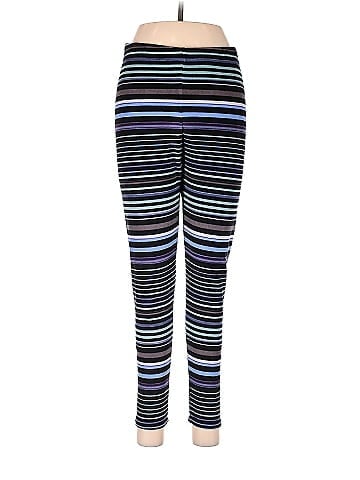 climate right Stripes Multi Color Blue Casual Pants Size M - 56% off