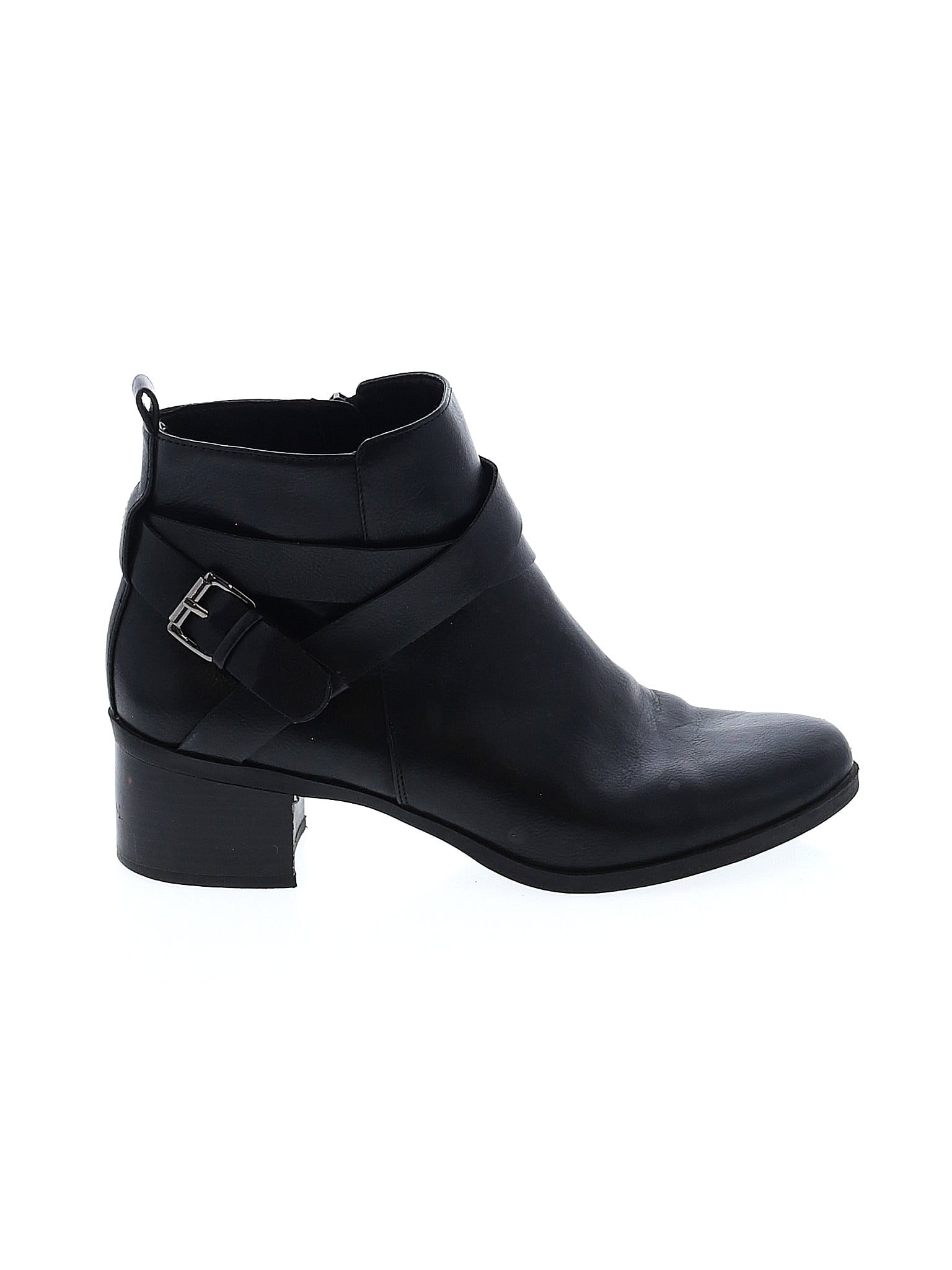 Anne Klein Solid Black Ankle Boots Size 8 1/2 - 67% off | thredUP