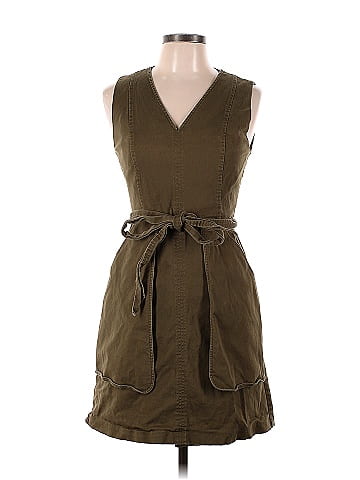 J.Jill Solid Green Casual Dress Size L (Tall) - 74% off