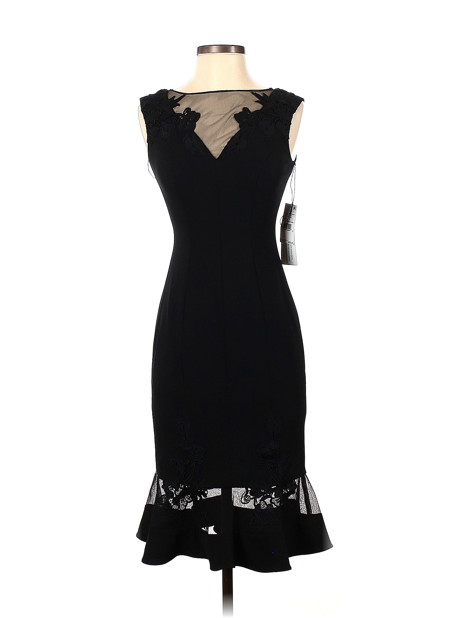 Aidan Mattox Solid Black Cocktail Dress Size 0 - 80% off | ThredUp