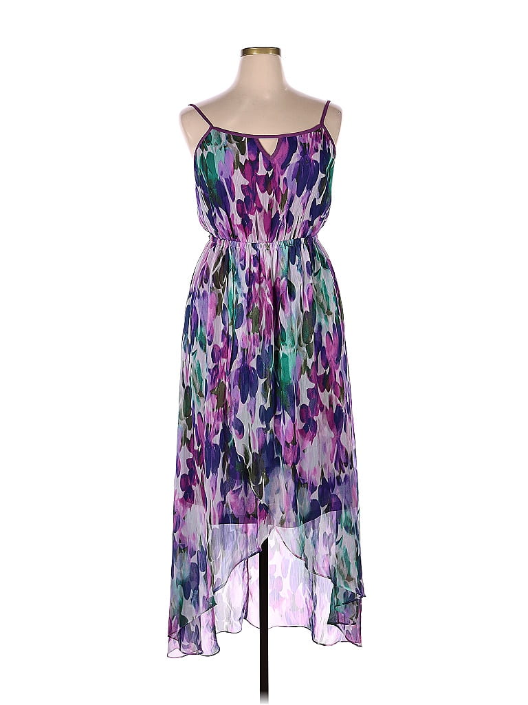 Lane Bryant 100% Polyester Multi Color Purple Cocktail Dress Size 14 ...