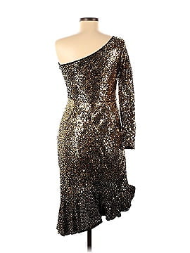 MARCHESA notte Gold Sequin Cocktail Dress (view 2)