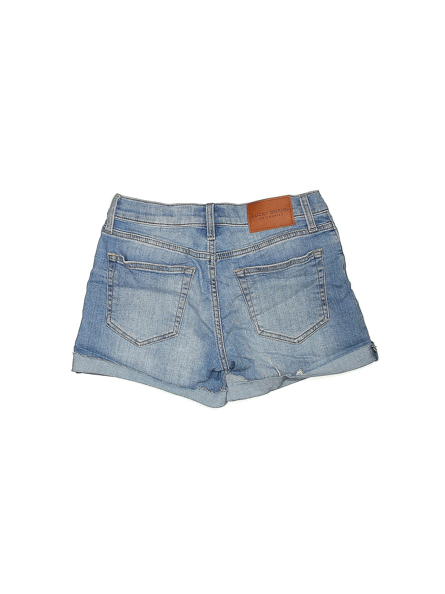 Lucky Brand Solid Blue Denim Shorts Size 4 - 71% off