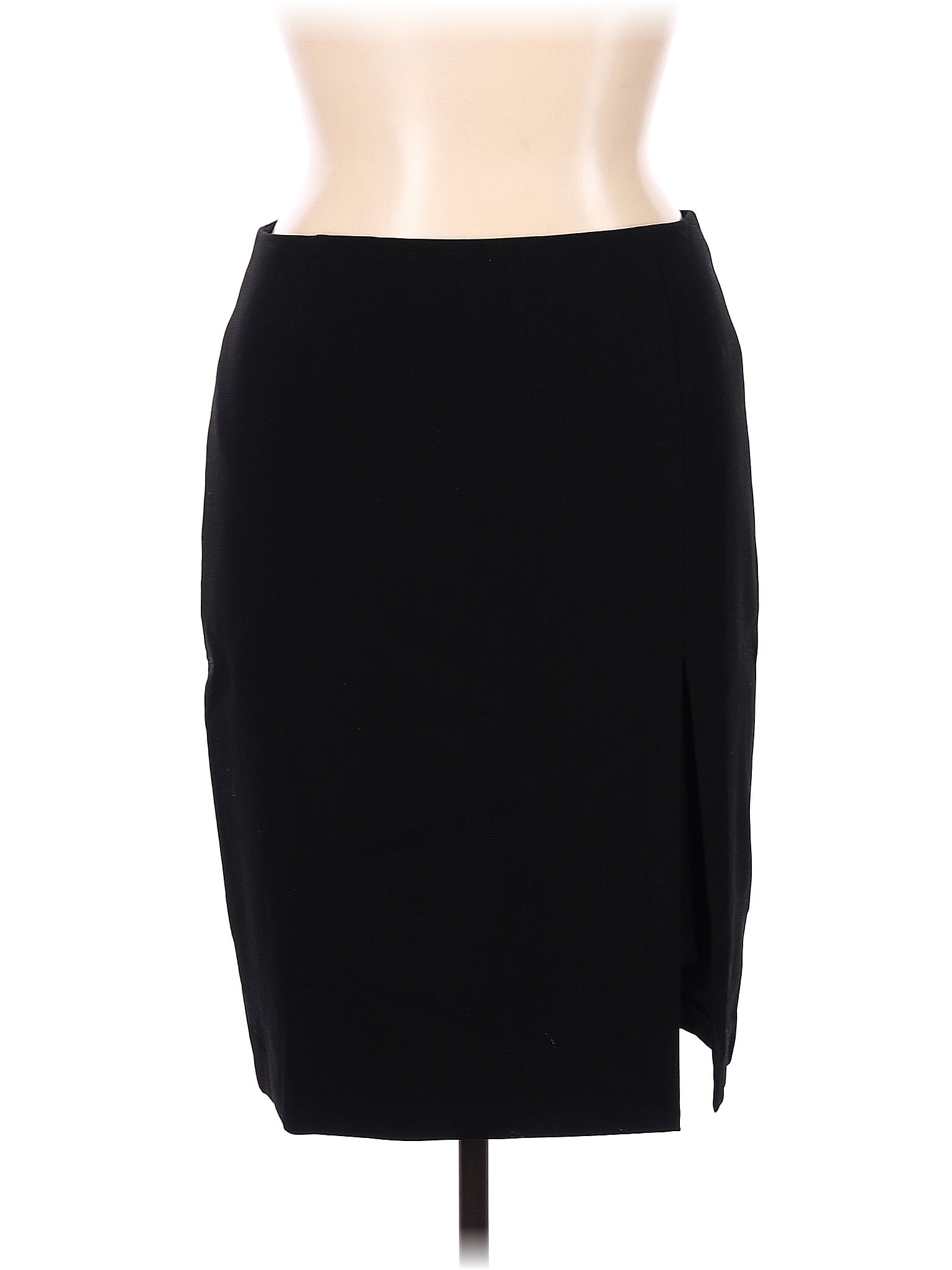 White House Black Market Solid Black Casual Skirt Size 14 78 Off