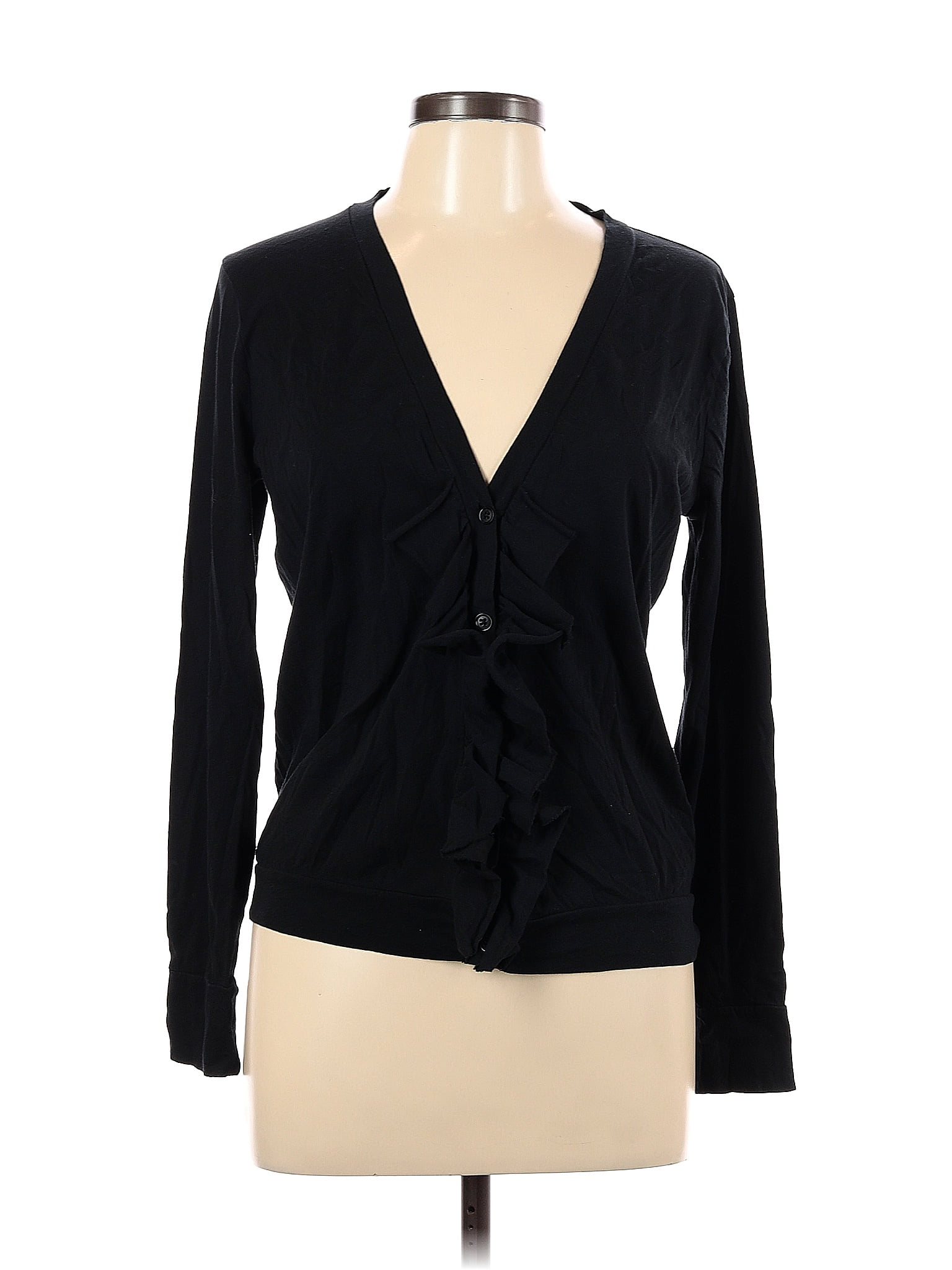 J.Crew 100% Cotton Solid Black Long Sleeve Blouse Size L - 81% off ...