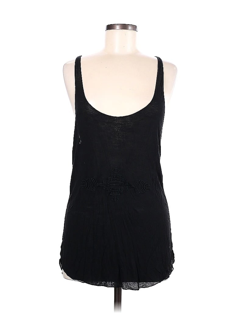 Brandy Melville Solid Black Tank Top One Size - 52% off