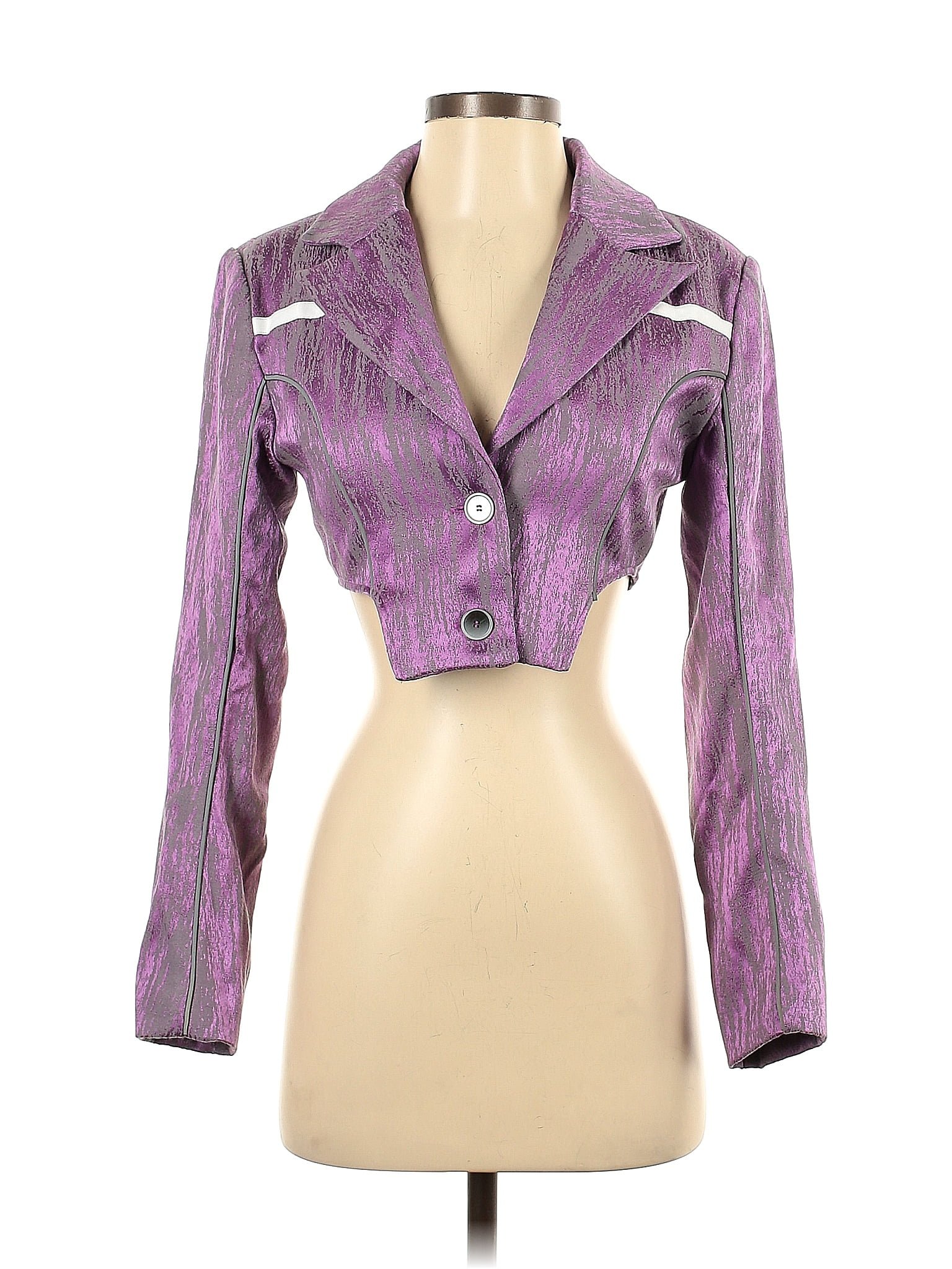 Assorted Brands Solid Purple Jacket Size S 62 Off Thredup