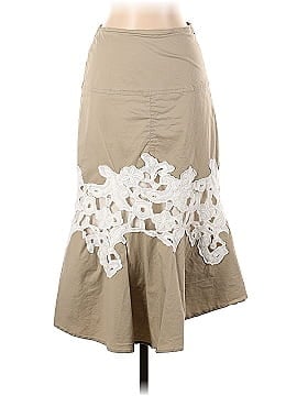 Derek Lam Collective Khaki Lace Detail Skirt (view 1)