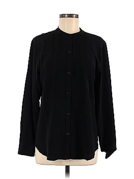 R | Label Long Sleeve Silk Top (view 1)