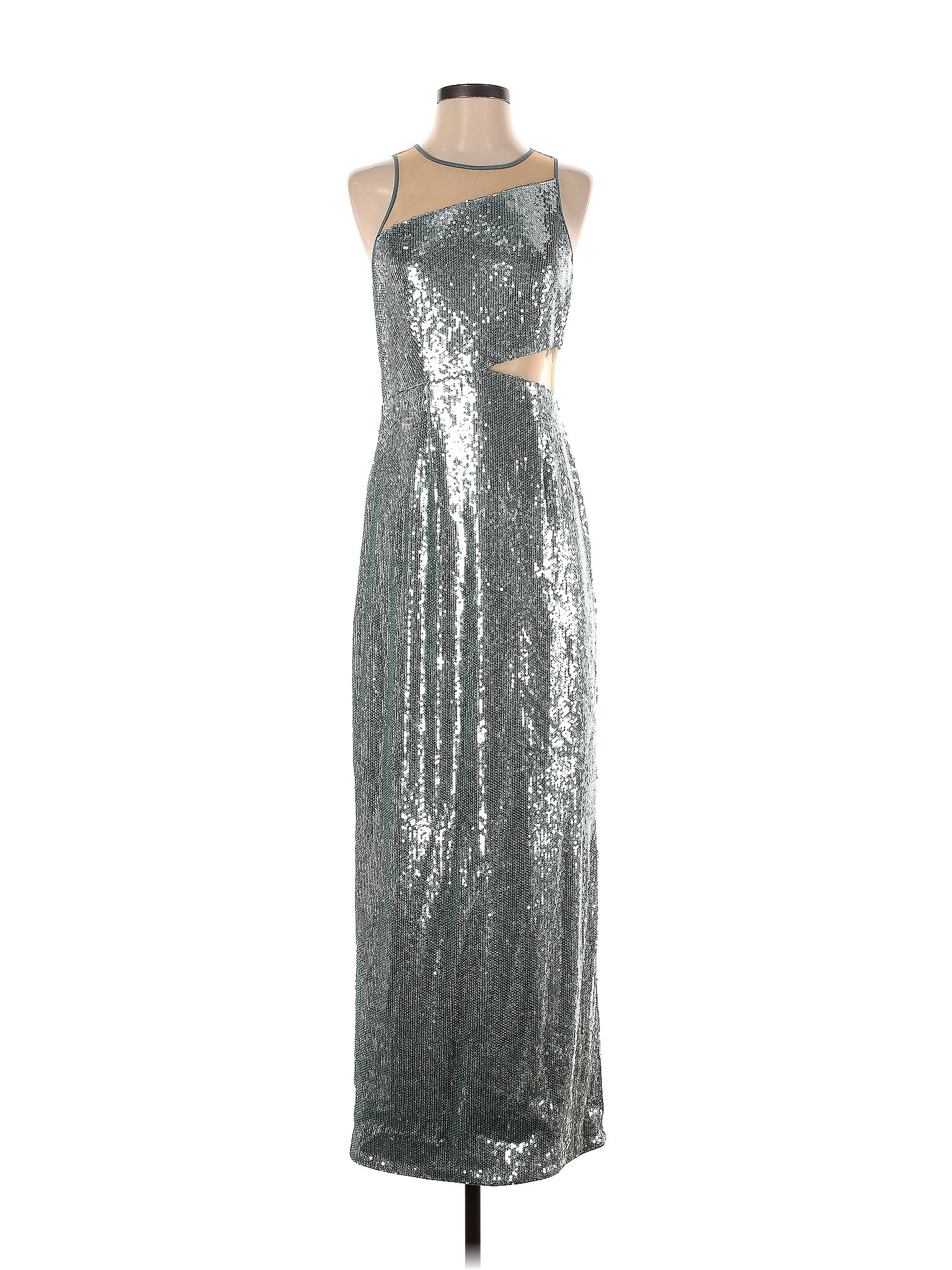 Crystal Sequin Cut Out Gown