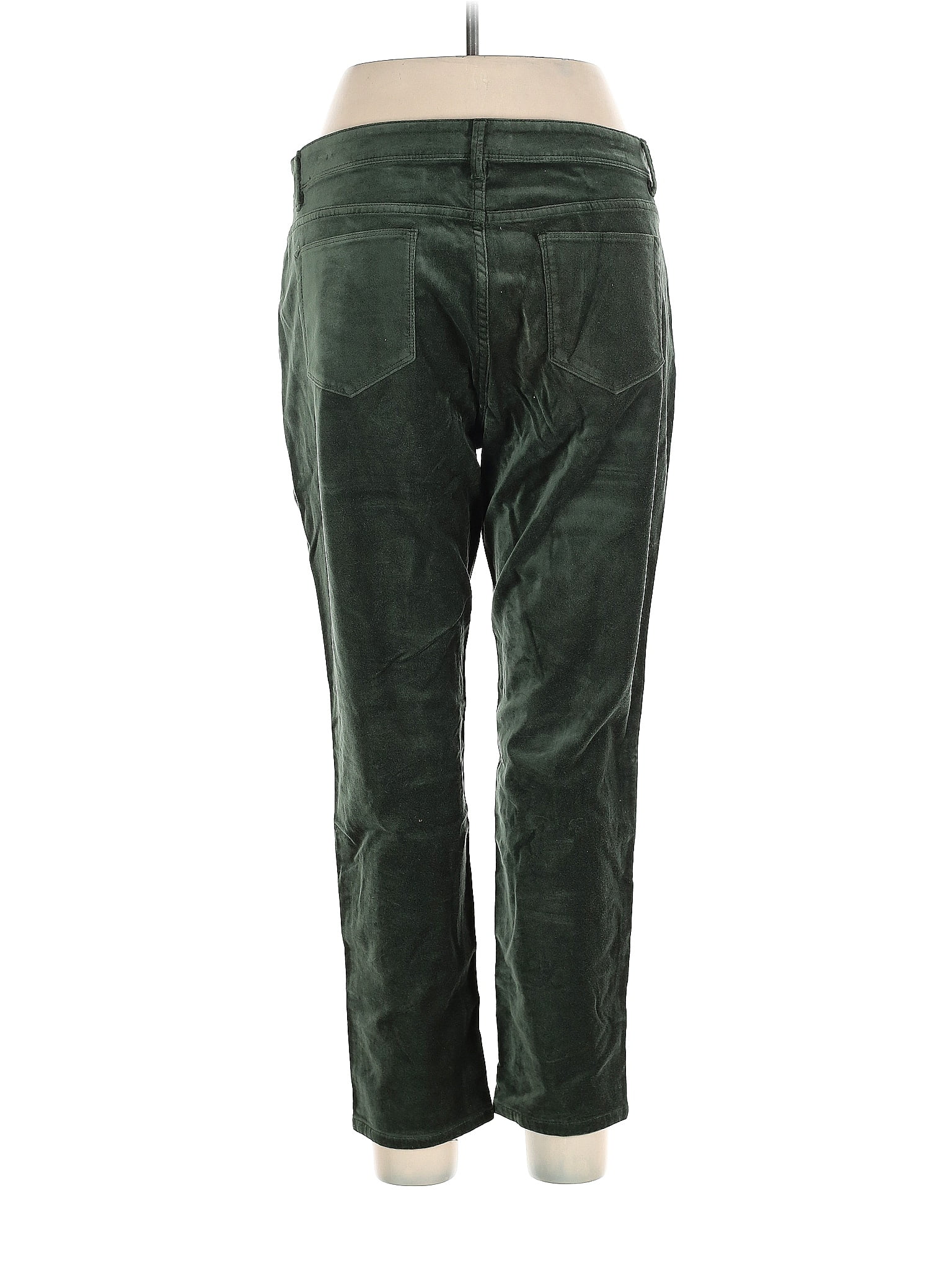 J.Jill Solid Green Velour Pants Size 14 (Petite) - 60% off
