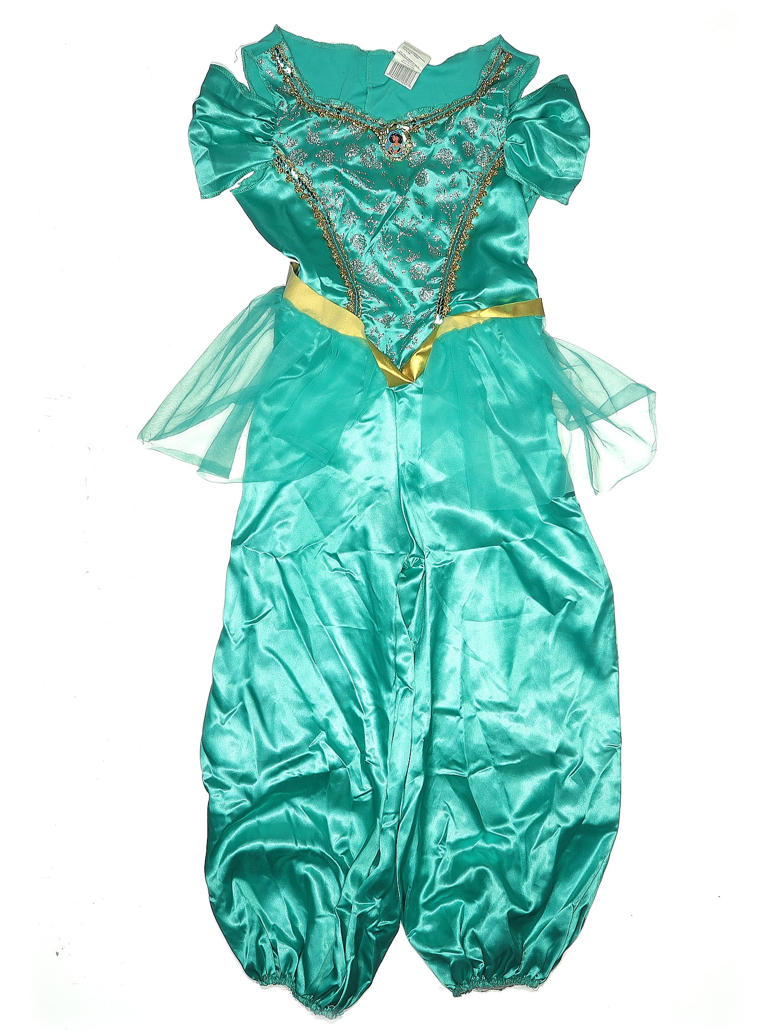 Disney 100 Polyester Solid Green Teal Costume Size S (Kids) 45 off