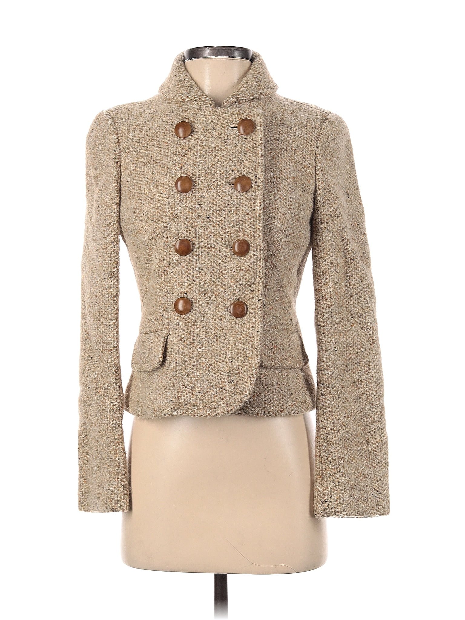J.Crew Tan Wool Coat Size 4 79 off thredUP