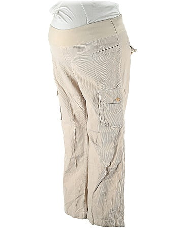 Gap - Maternity 100% Cotton Solid Silver Cargo Pants Size 12 (Maternity) -  71% off