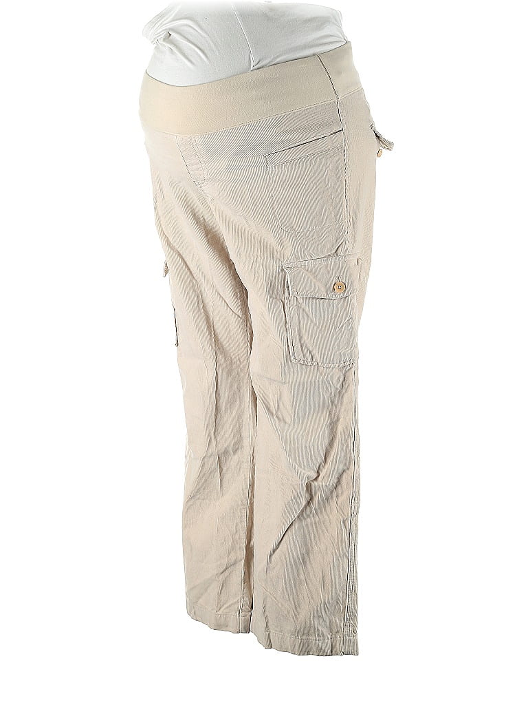 Gap - Maternity 100% Cotton Solid Silver Cargo Pants Size 12