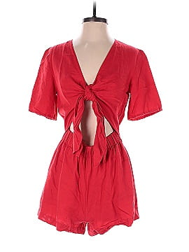 Thakoon Collective Red Tie Front Romper (view 1)