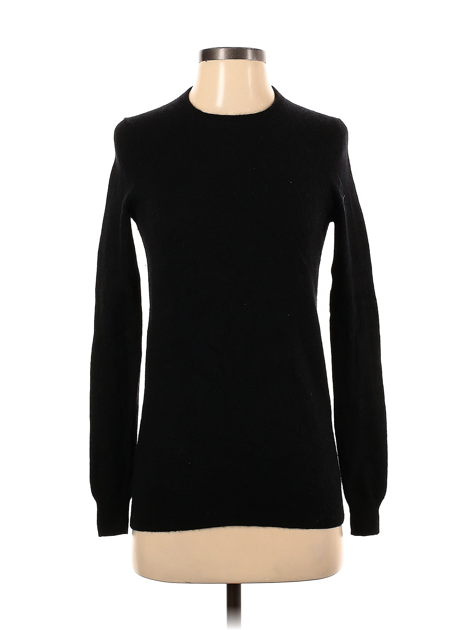 C by Bloomingdales 100% Cashmere Black Cashmere Pullover Sweater Size S ...