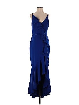 MARCHESA notte Royal Blue Ruffle Gown (view 1)
