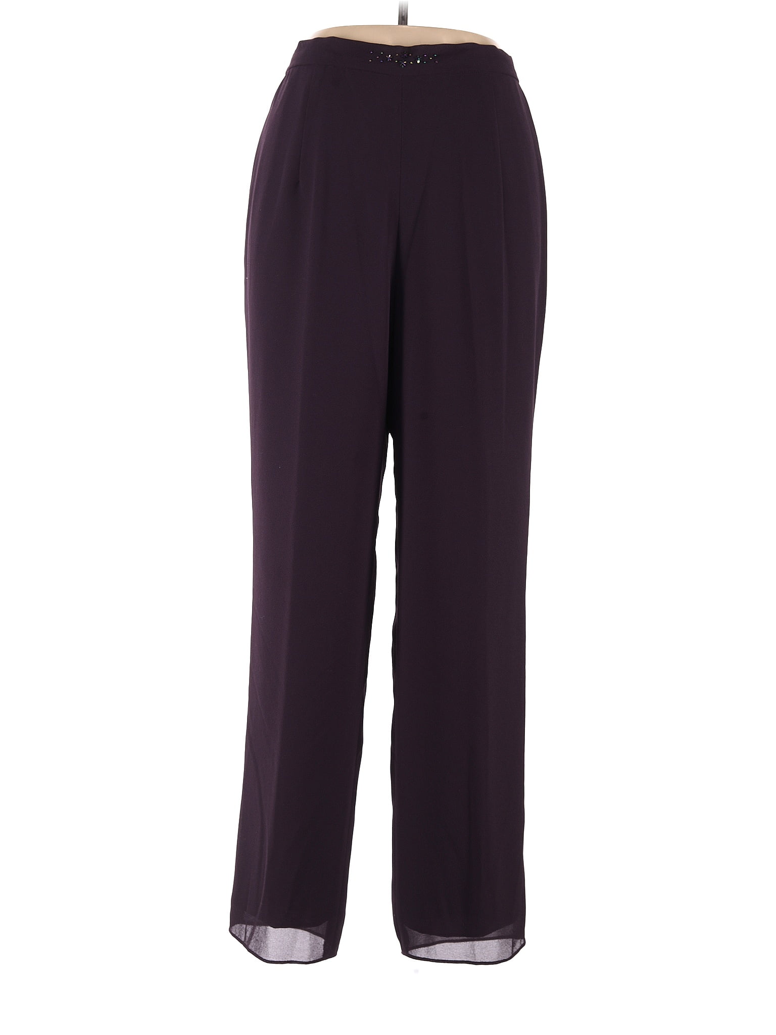 R&M Richards 100% Polyester Solid Purple Dress Pants Size 14 - 79% off