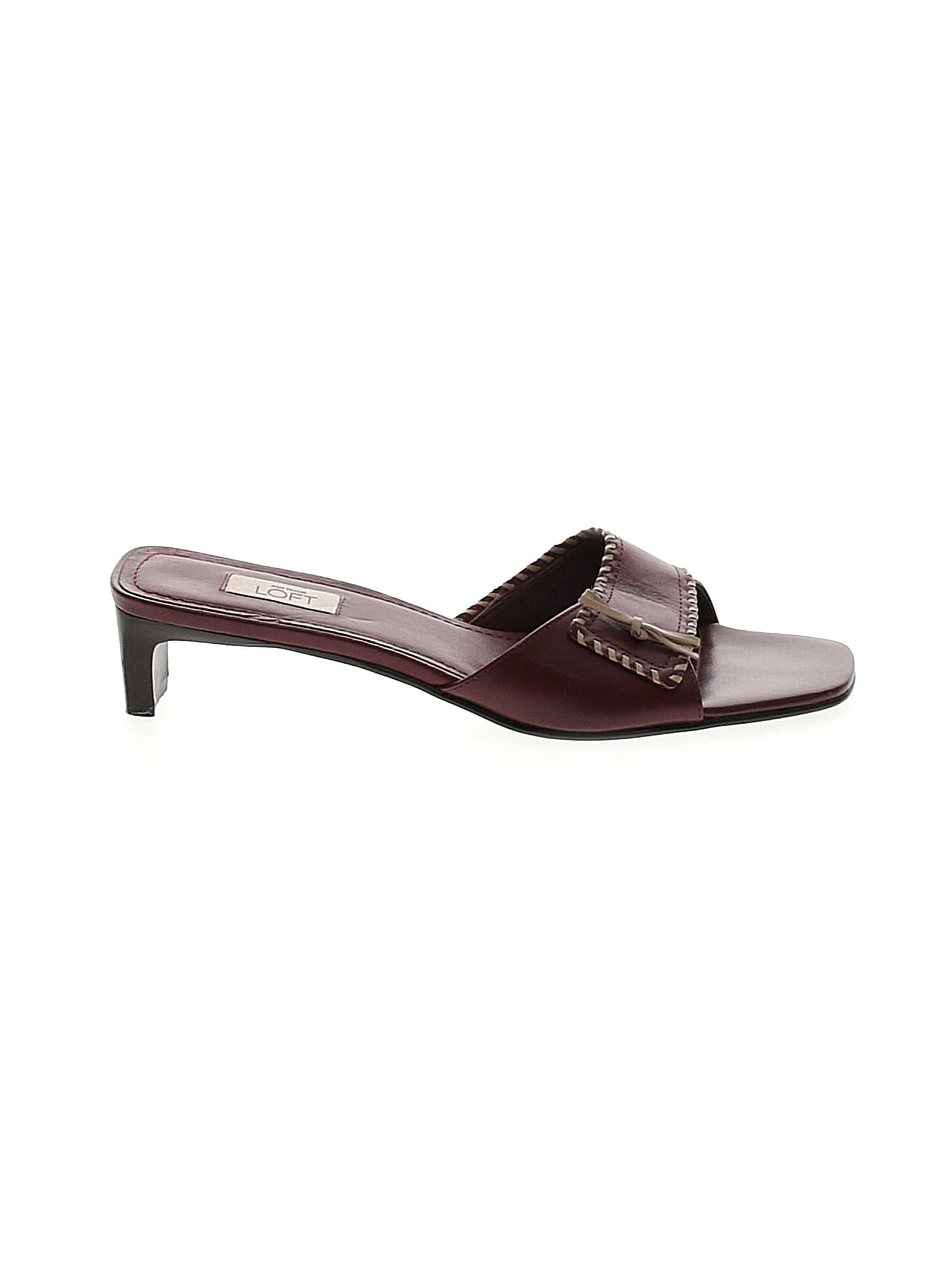 Ann Taylor LOFT Solid Maroon Burgundy Mule/Clog Size 8 - 68% off | thredUP