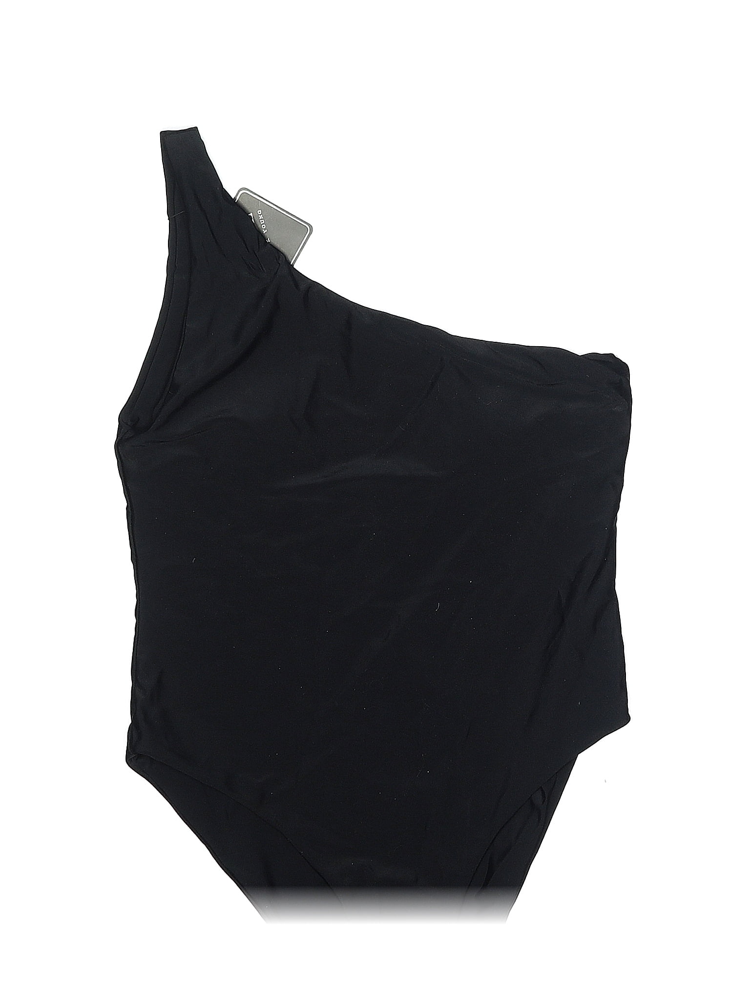 Zaful Solid Black One Piece Swimsuit Size M 55 off thredUP