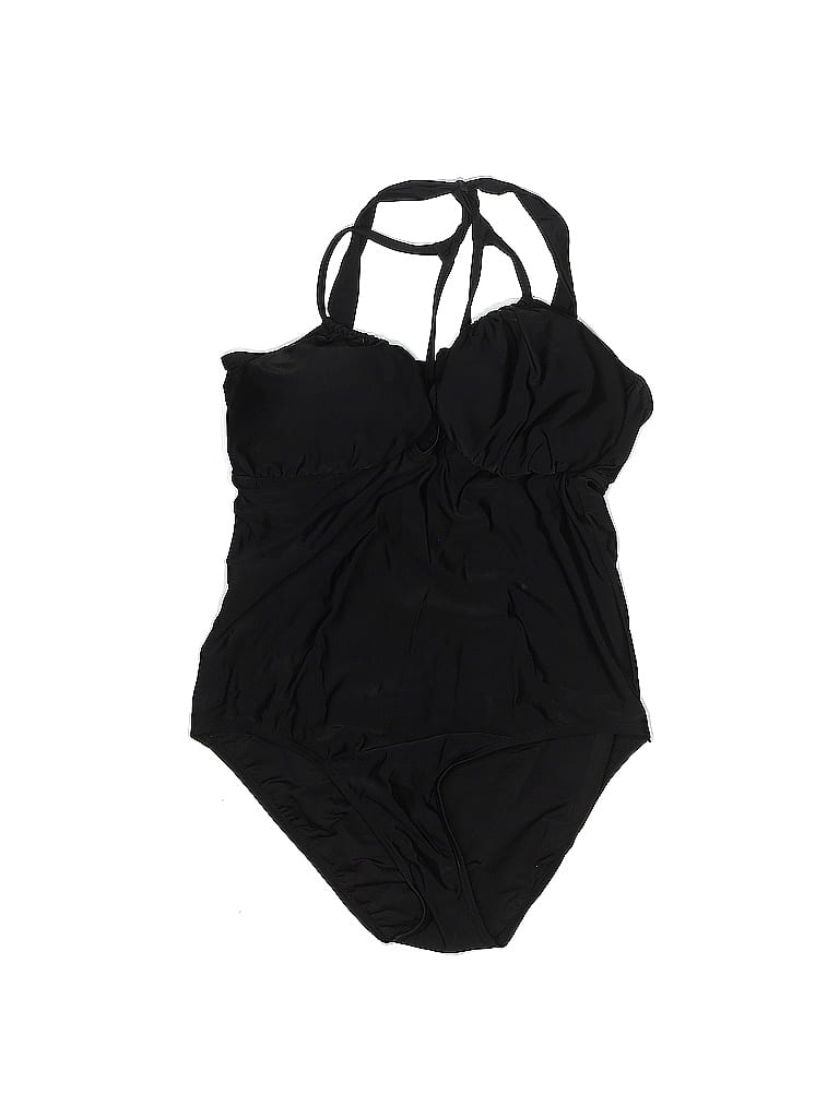 Swimsuits For All Solid Black One Piece Swimsuit Size 18 Plus 61